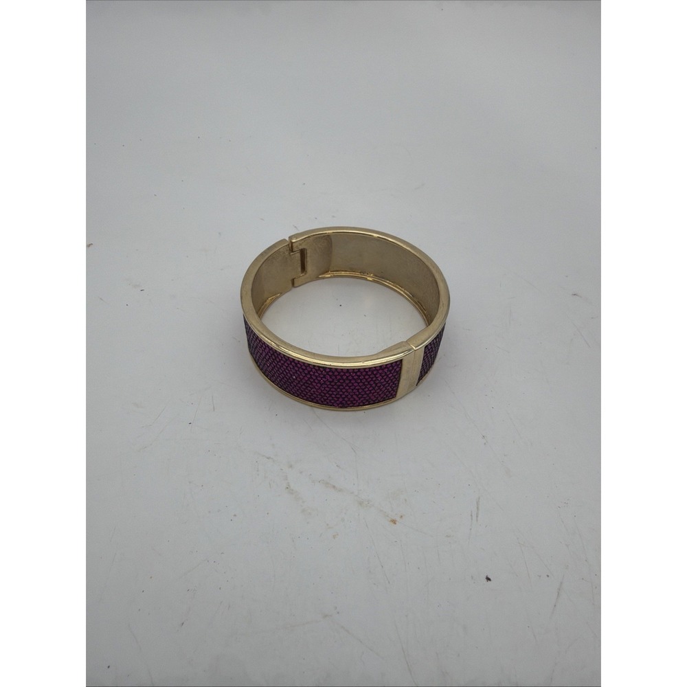gold-tone hinged or magnetic cuff bracelet